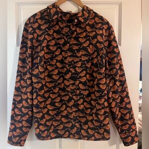 Boden, Women’s, Size 14, Sienna Cotton Shirt, Button Down Animal Print Top